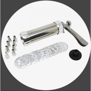 Pedrini Cookie Baking Press Machine Steel 13 Disc Shapes 8 Nozzles