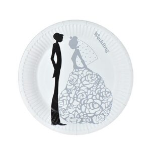 Paper Plates Disposable Wedding Design 7 inch 10Pcs