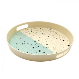 Bamboo Fiber Round Serving Tray 35Cm Large