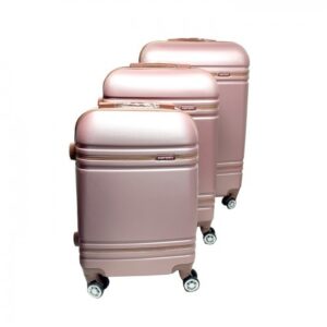 Trolley Bag Rose Gold 3Pc