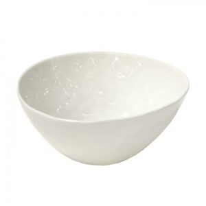 Serving Bowl Irregular Shape White 22.5Cm