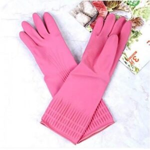 Lock and Lock Rubber Gloves Long 36Cm Pink