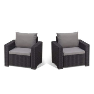Allibert California Chair Furniture set 2Pcs Graphite