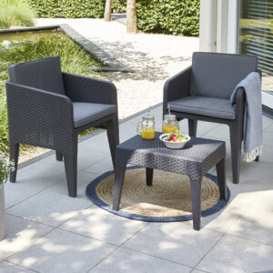 Allibert Columbia Balcony Set Furniture (Graphite)