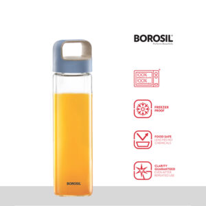 Borosil Neo Glass Bottle Blue 500Ml